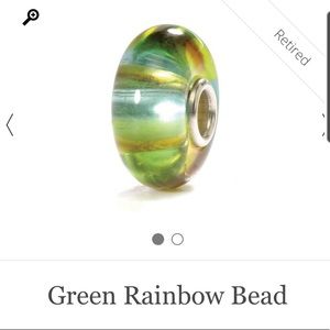 RARE/ RETIRED Green Rainbow Troll Bead